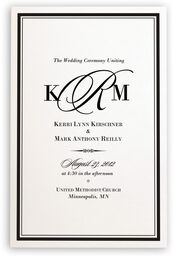 Photograph of Sloop Monogram Wedding Programs
