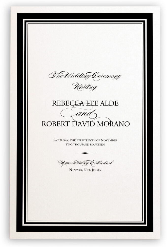 Photograph of Something Old, Something New Wedding Programs