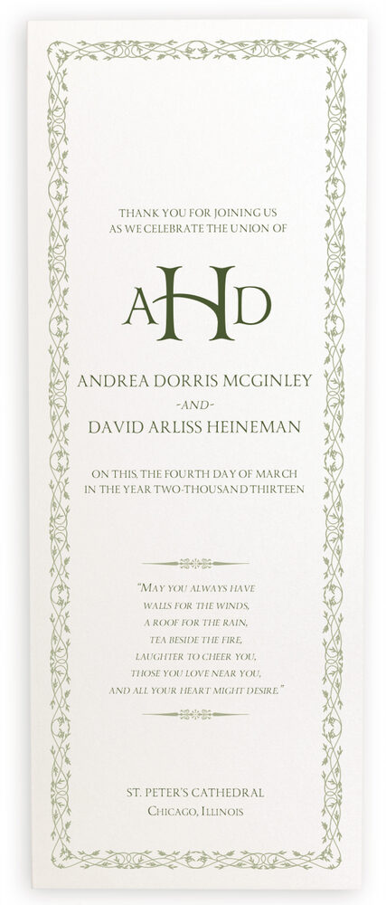 Photograph of Yana Monogram Wedding Programs