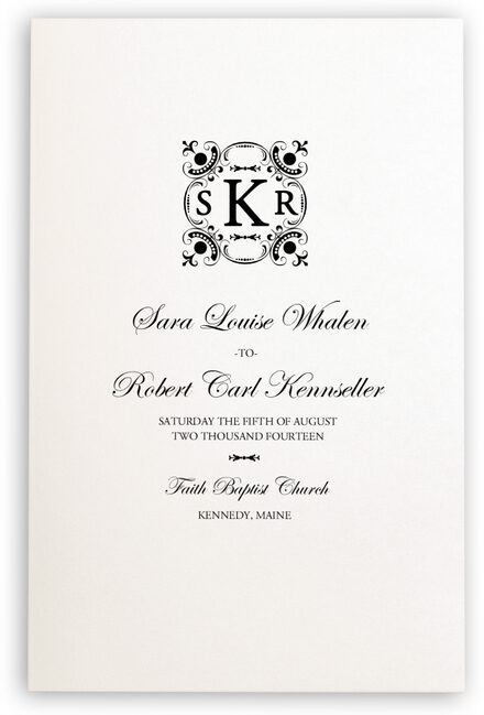 Monogram Wedding Programs Wedding Ceremony Programs Wedding