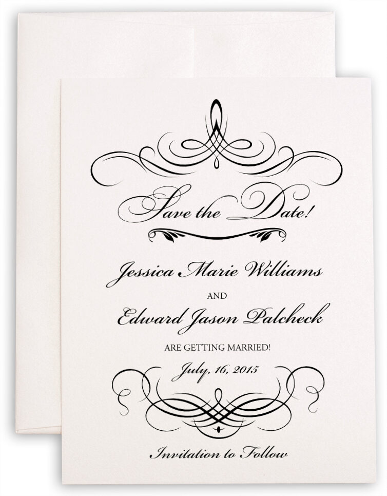 Photograph of Flourish Monogram 04 Save the Dates