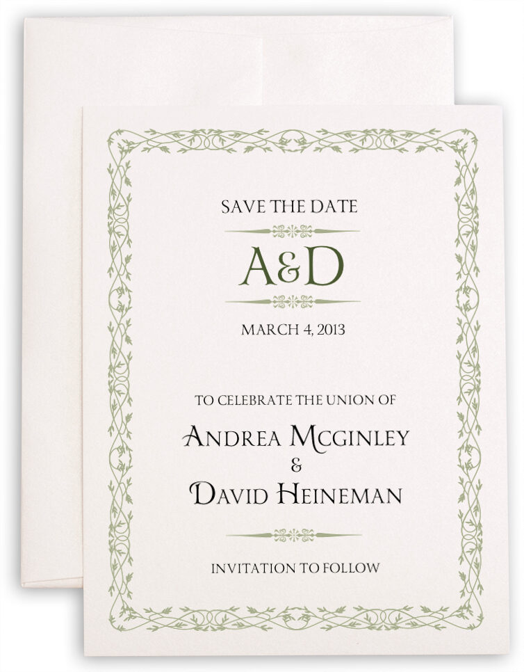 Photograph of Yana Monogram Save the Dates