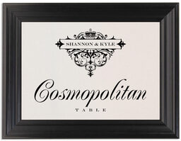 Framed Photograph of Crowned Table Names