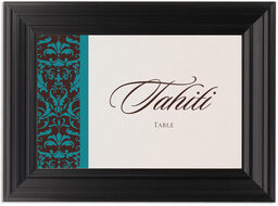 Framed Photograph of Daily Damask Table Names