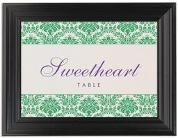 Framed Photograph of Damask Twist Table Names
