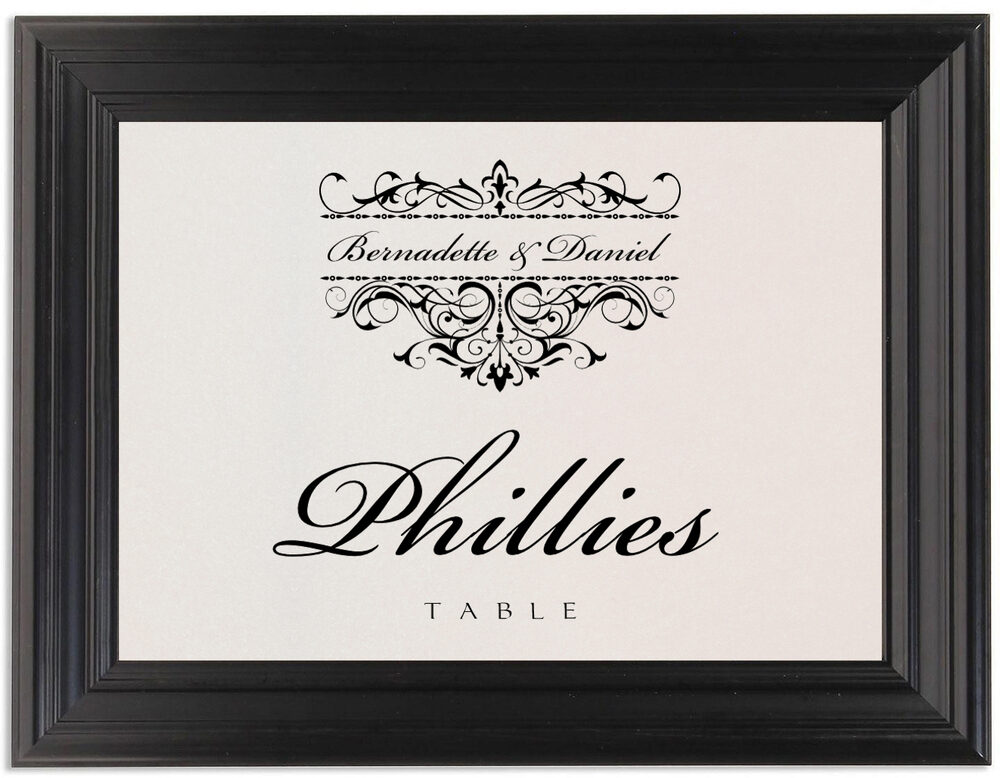 Framed Photograph of Emerson Table Names