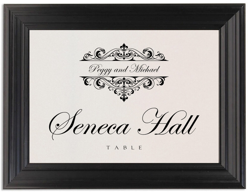 Framed Photograph of Fancy Brandy Table Names