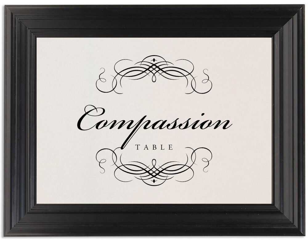 Framed Photograph of Flourish Monogram 03 Table Names