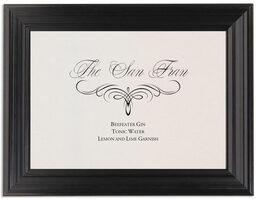 Framed Photograph of Flourish Monogram 09 Table Names