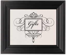 Framed Photograph of Flourish Monogram 15 Table Names
