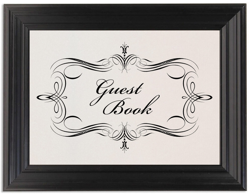 Framed Photograph of Flourish Monogram 21 Table Names