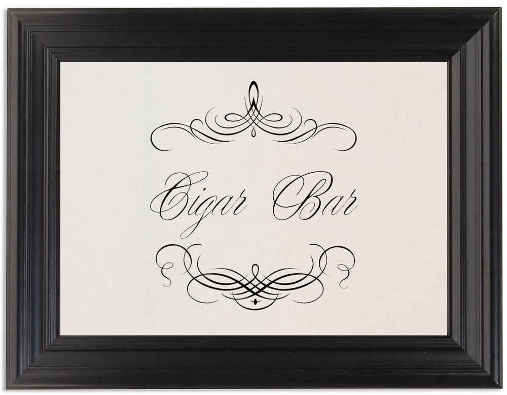 Framed Photograph of Flourish Monogram 4 Table Names