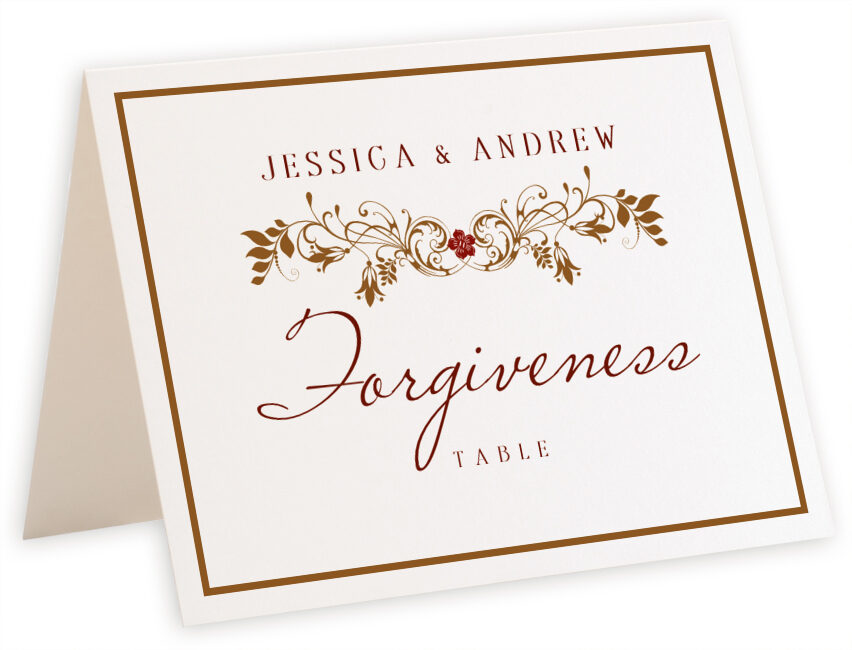 Photograph of Tented Paisley Garden Flourish Table Names