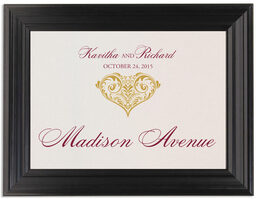 Framed Photograph of Paisley Power Heart Table Names