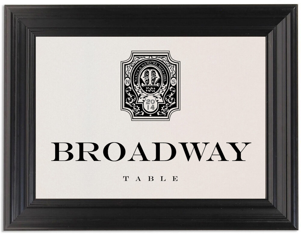 Framed Photograph of Russian Stamp Table Names