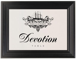 Framed Photograph of Seaworthy Navigation Table Names