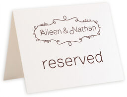 Photograph of Tented Brownstone Brackets Table Names