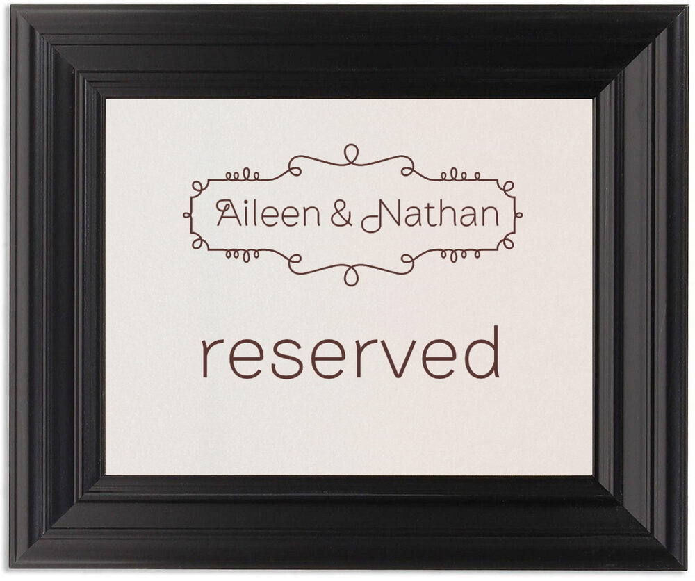 Framed Photograph of Brownstone Brackets Table Names