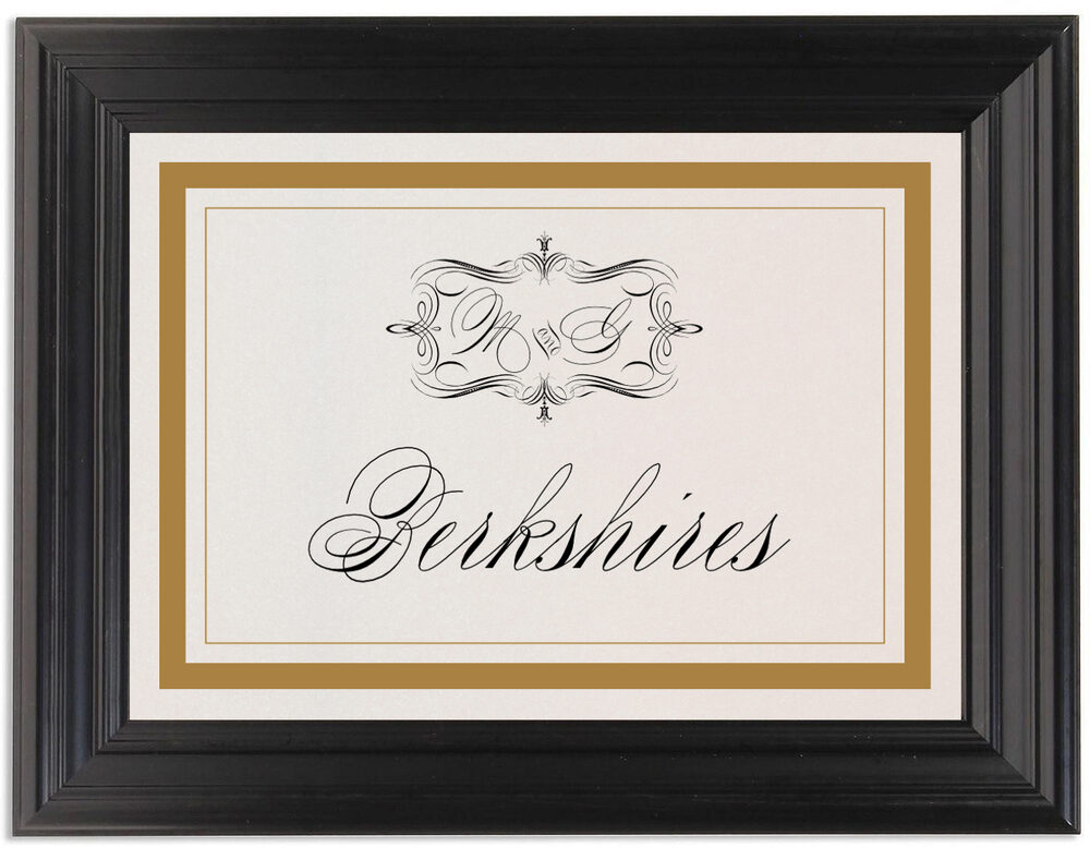 Framed Photograph of Compendium Monogram Table Names