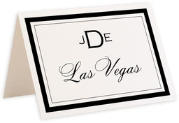 Photograph of Tented Copperplate Monogram Table Names