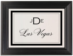 Framed Photograph of Copperplate Monogram Table Names