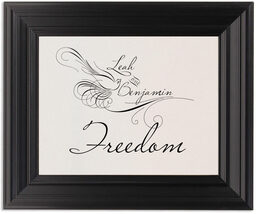 Framed Photograph of Miss LeGatees Correspondence Table Names