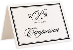 Photograph of Tented Sloop Monogram Table Names