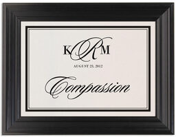 Framed Photograph of Sloop Monogram Table Names