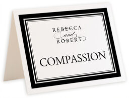 Photograph of Tented Something Old, Something New Table Names