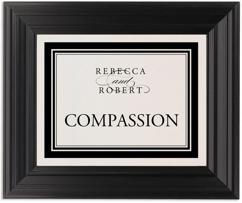 Framed Photograph of Something Old, Something New Table Names