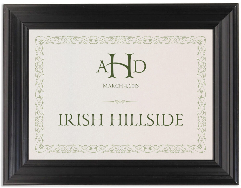 Framed Photograph of Yana Monogram Table Names