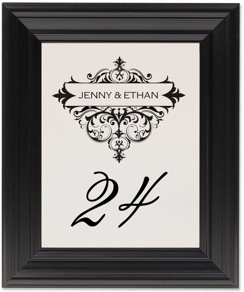 Framed Photograph of Abbey Cocktail Table Numbers
