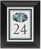 Framed Photograph of Adios Script Monogram 2 Table Numbers