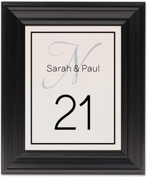 Framed Photograph of Adios Script Monogram 08 Table Numbers