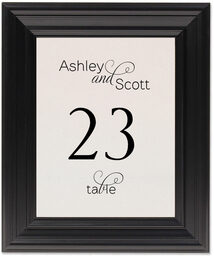 Framed Photograph of Adios Script Monogram 10 Table Numbers