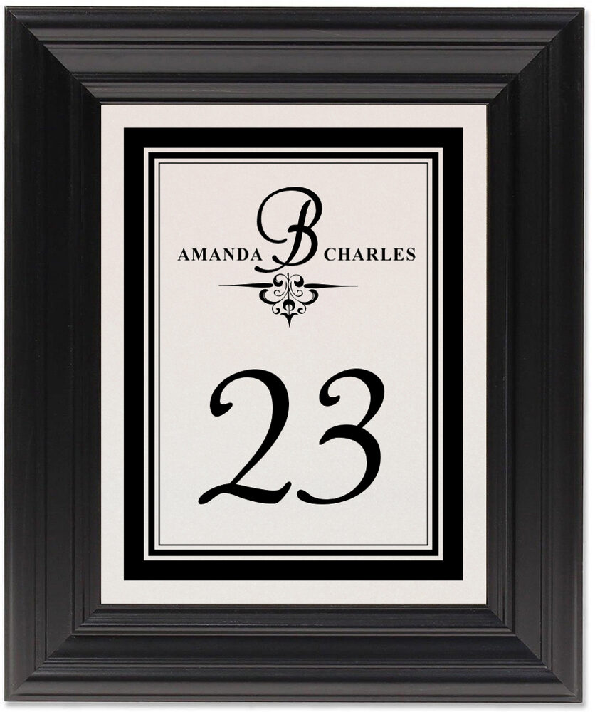 Framed Photograph of Adore Monogram 05 Table Numbers