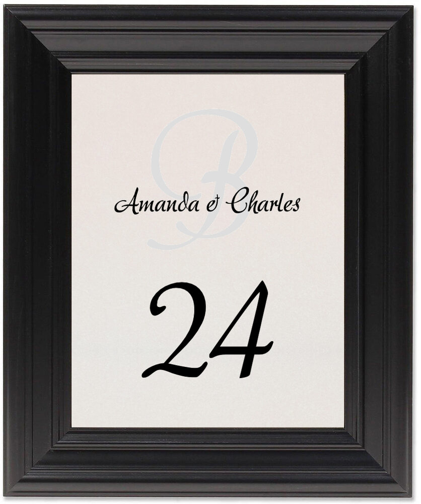 Framed Photograph of Adore Monogram 06 Table Numbers