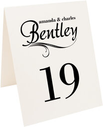 Photograph of Tented Adore Monogram 09 Table Numbers