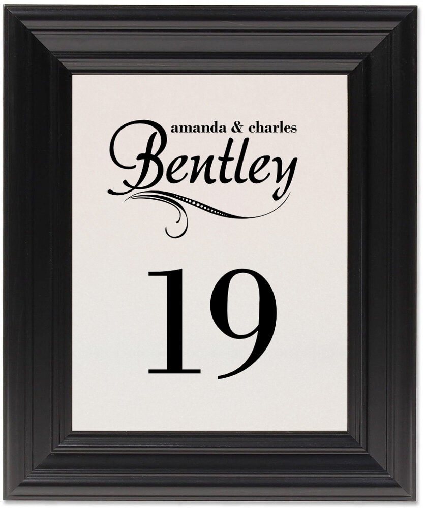 Framed Photograph of Adore Monogram 09 Table Numbers