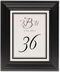 Framed Photograph of Avalon Monogram 02 Table Numbers