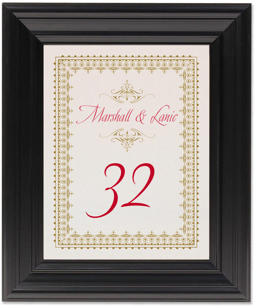 Framed Photograph of Avalon Monogram 08 Table Numbers
