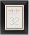 Framed Photograph of Avalon Monogram 14 Table Numbers