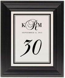 Framed Photograph of Bailly Monogram 04 Table Numbers