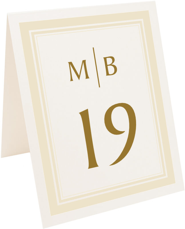Photograph of Tented Baker_Signet_Monogram_01 Table Numbers