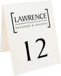 Photograph of Tented Baker_Signet_Monogram_10 Table Numbers