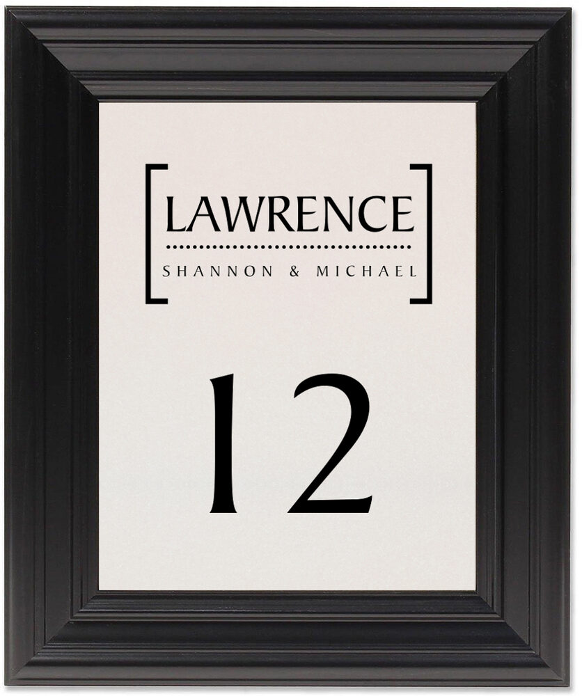 Framed Photograph of Baker_Signet_Monogram_10 Table Numbers