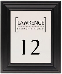 Framed Photograph of Baker_Signet_Monogram_10 Table Numbers