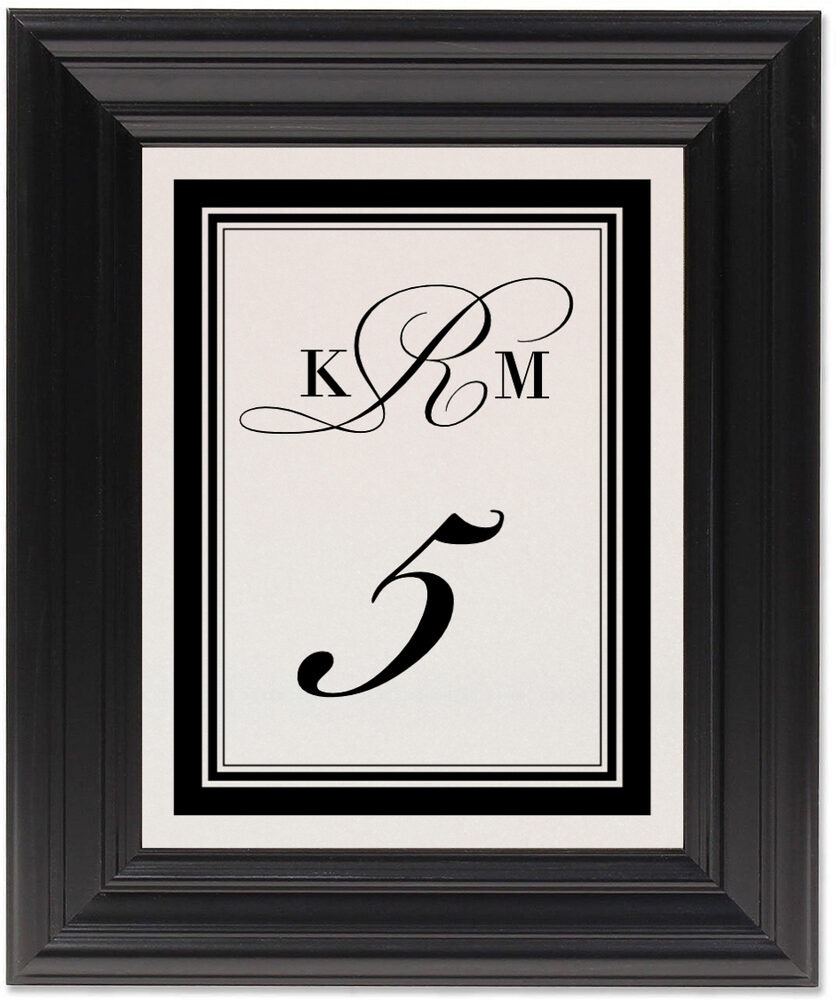 Framed Photograph of Bickham Monogram 04 Table Numbers