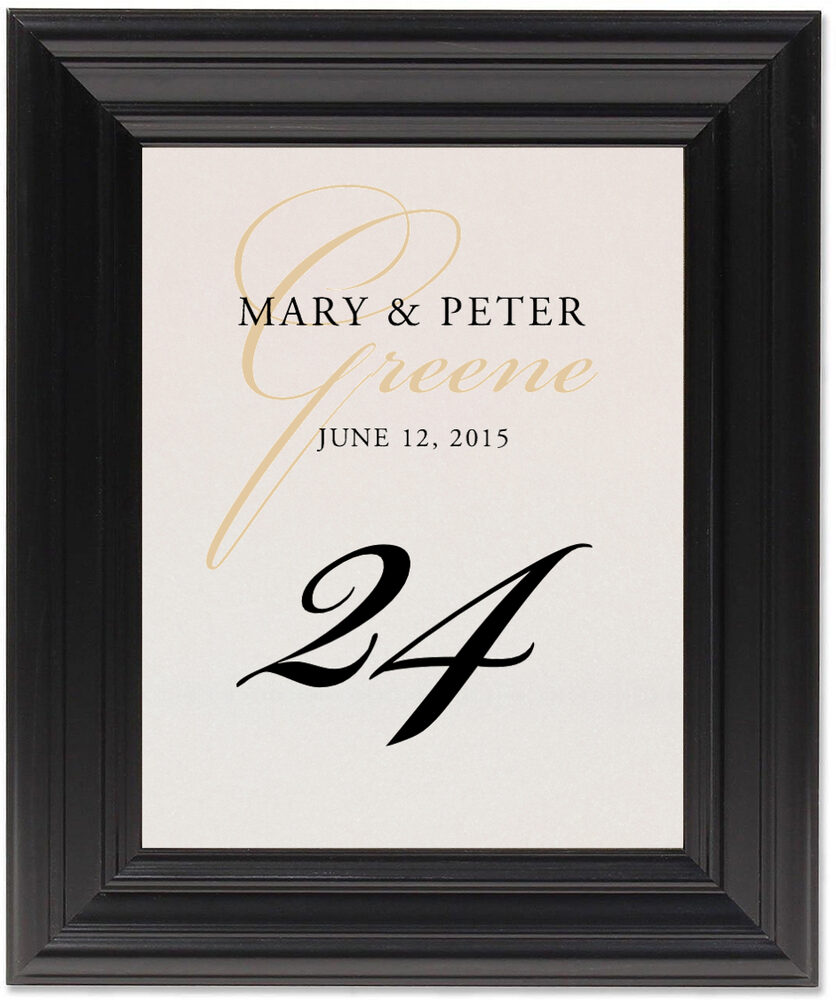 Framed Photograph of Bickham Monogram 29 Table Numbers