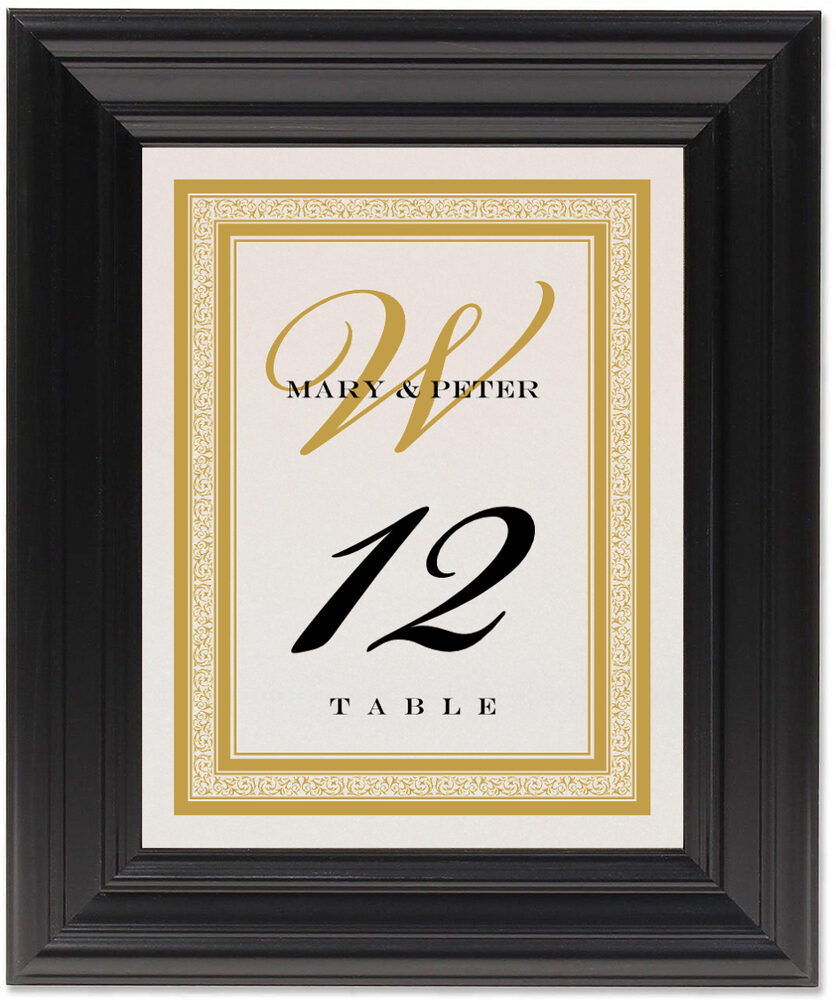 Framed Photograph of Bickham Monogram 32A Table Numbers